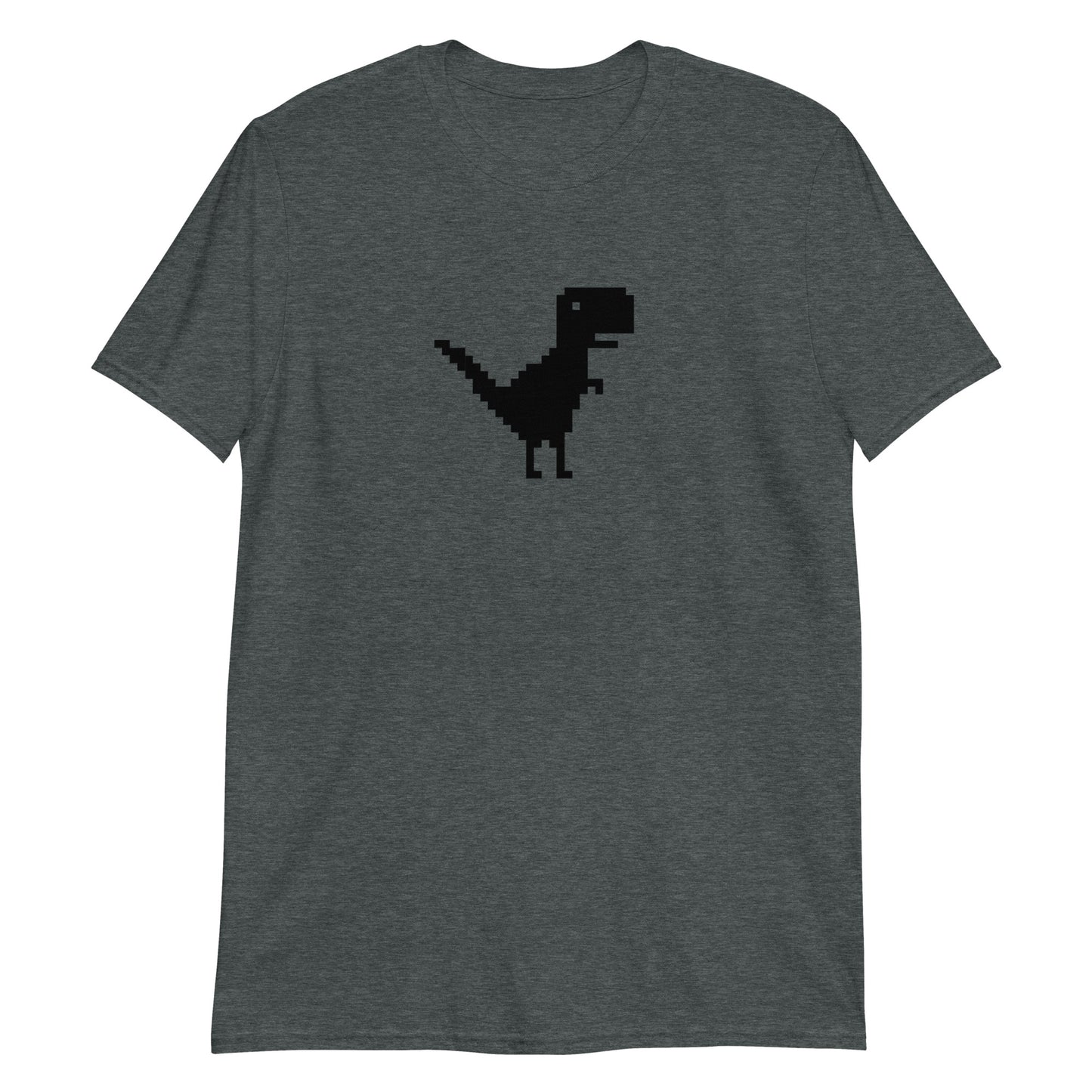Pixel Dino Black Print Unisex T-Shirt