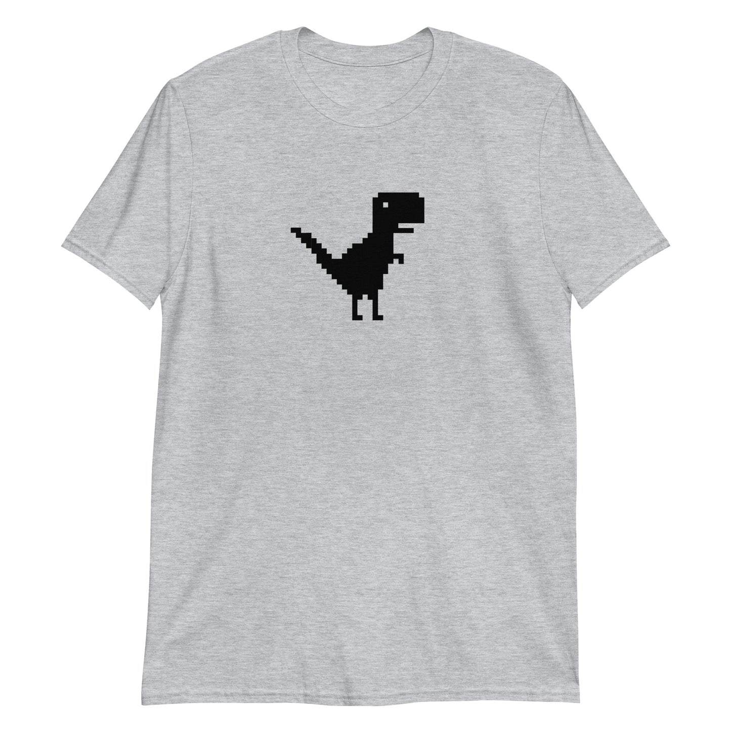 Pixel Dino Black Print Unisex T-Shirt