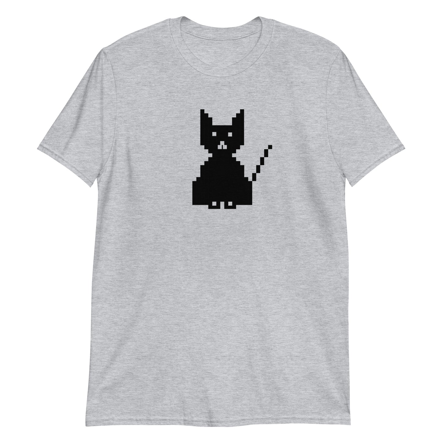Pixel Kitty Black Print Unisex T-Shirt