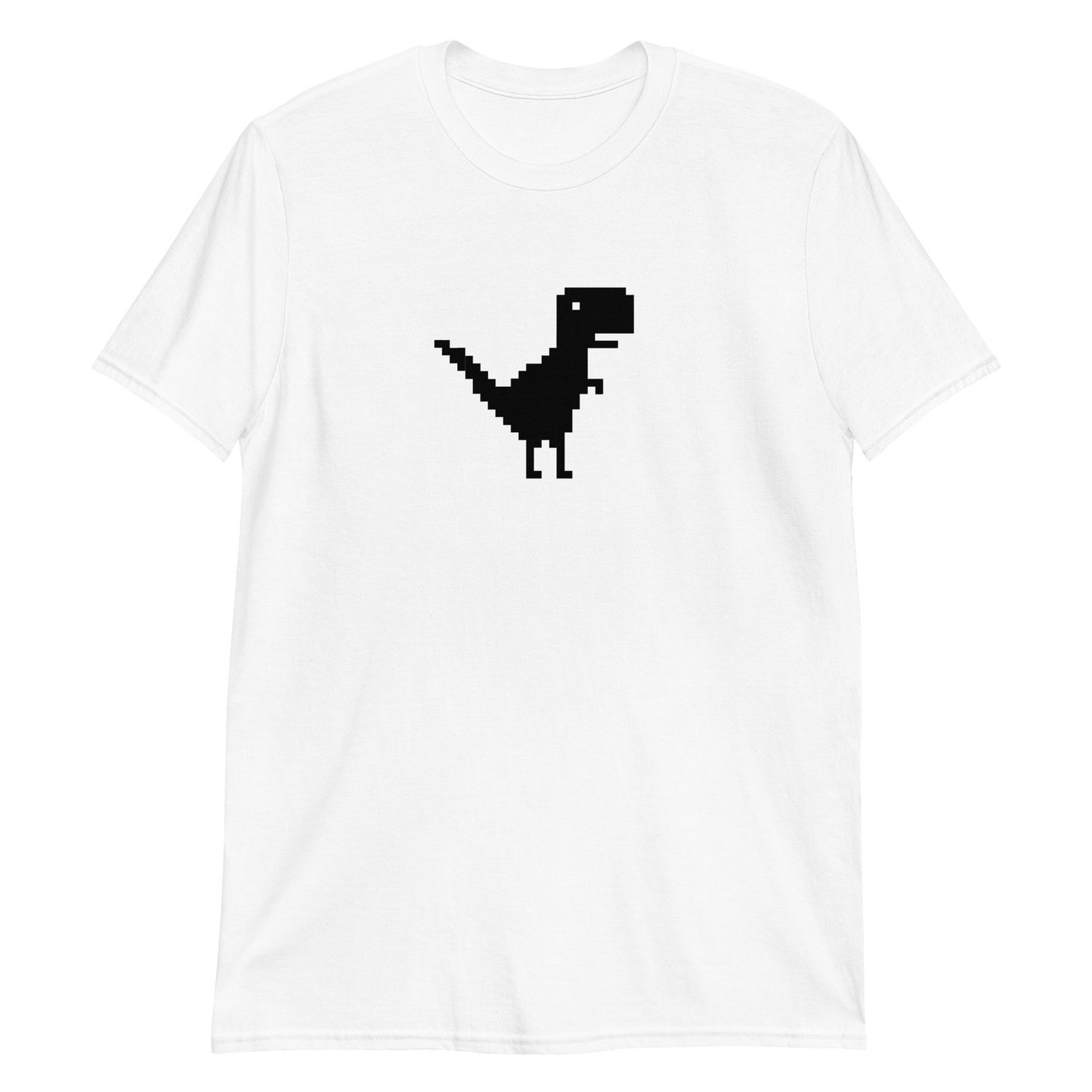 Pixel Dino Black Print Unisex T-Shirt