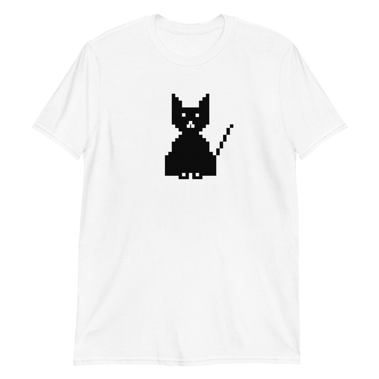 Pixel Kitty Black Print Unisex T-Shirt