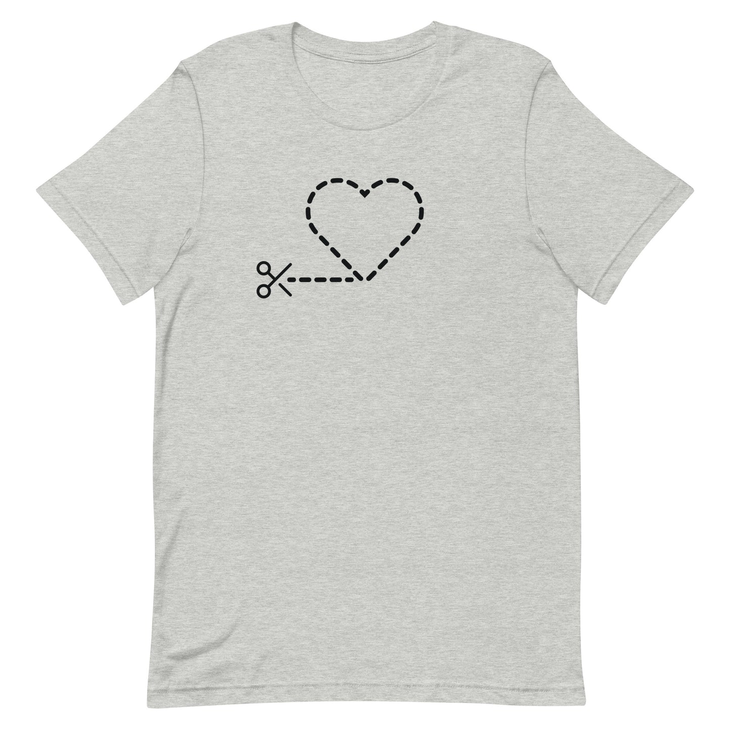 Cut Heart Black Dot Unisex t-shirt