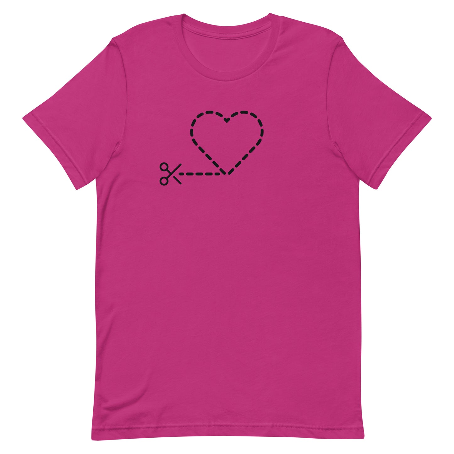Cut Heart Black Dot Unisex t-shirt
