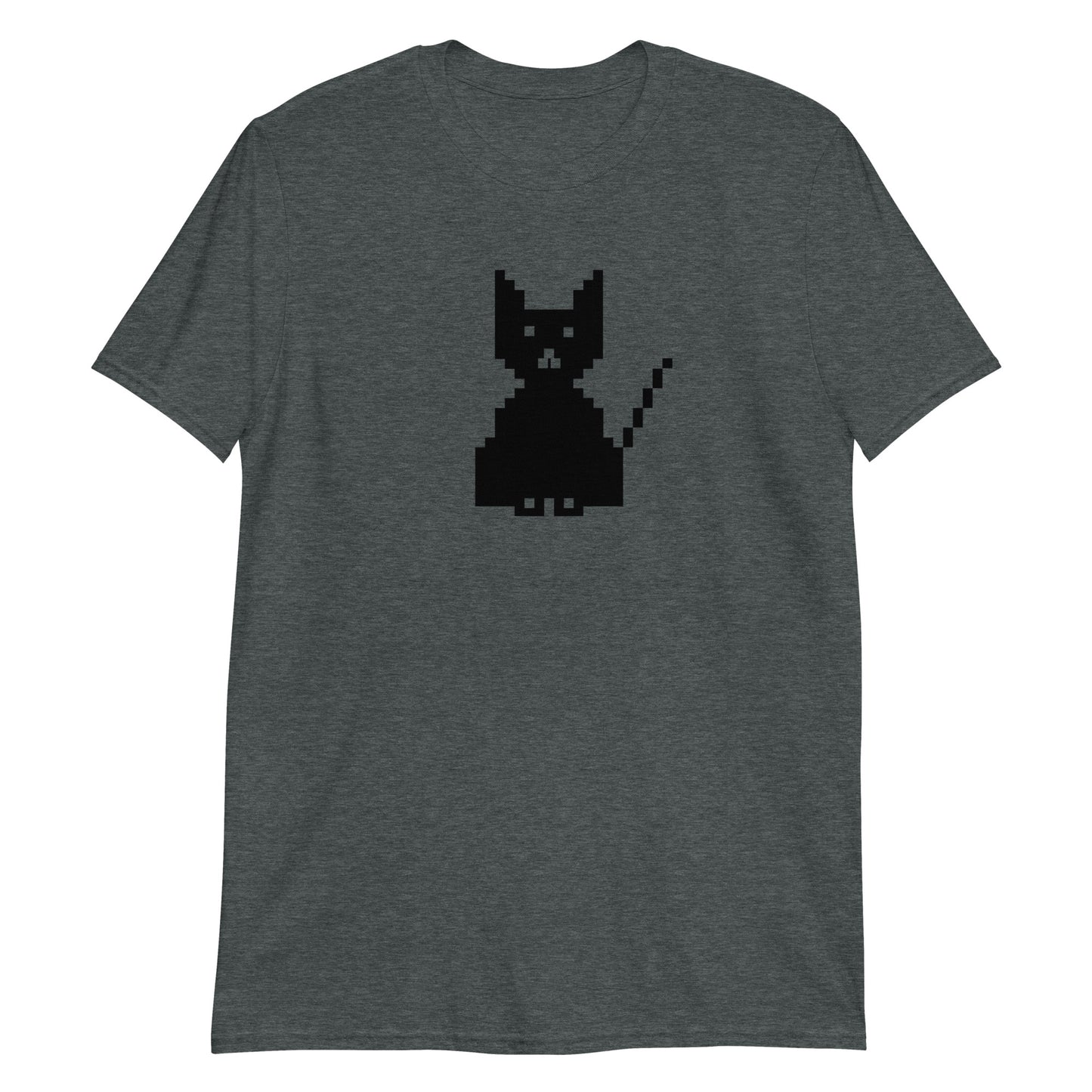 Pixel Kitty Black Print Unisex T-Shirt