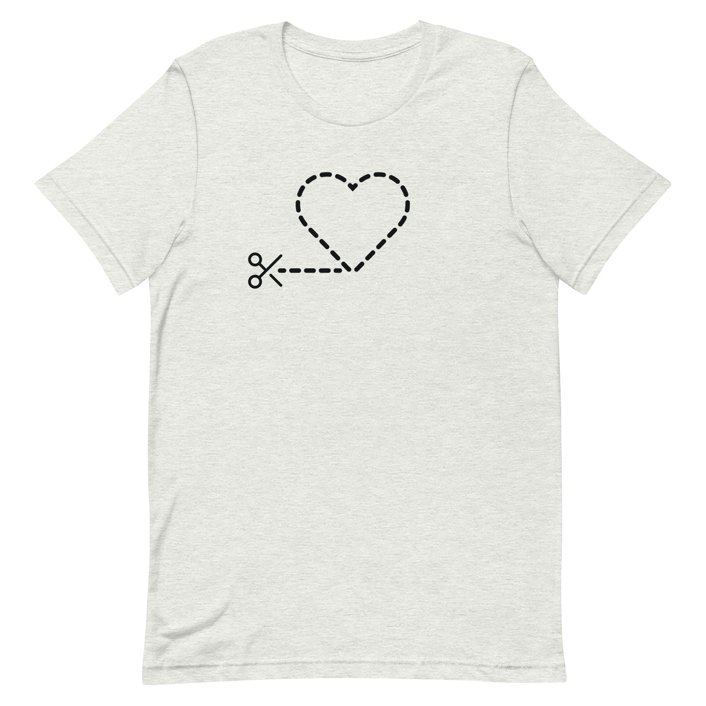 Cut Heart Black Dot Unisex t-shirt
