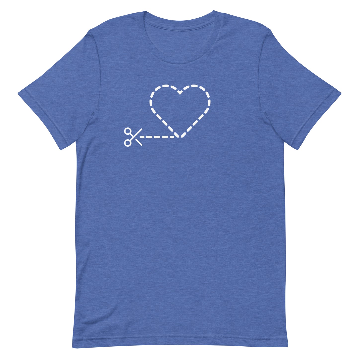 Cut Heart White Dot Unisex t-shirt